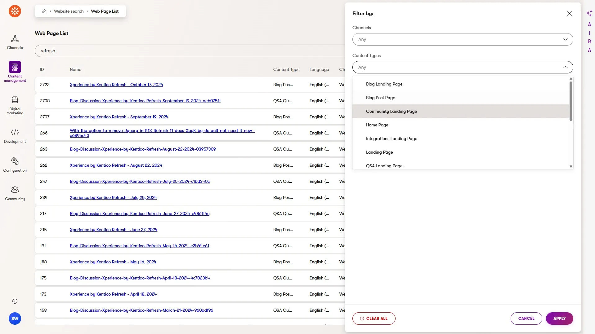 community-portal-website-search-ui
